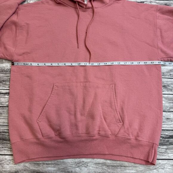 Hanes Women's Pullover Hoodie Drawstring Hood Kangaroo Pocket M Med Medium Pink - Picture 9 of 14